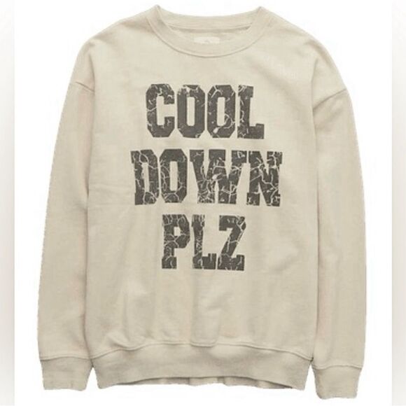 Aerie offline cool down please oversized crewneck sweatshirt beige - Picture 1 of 4